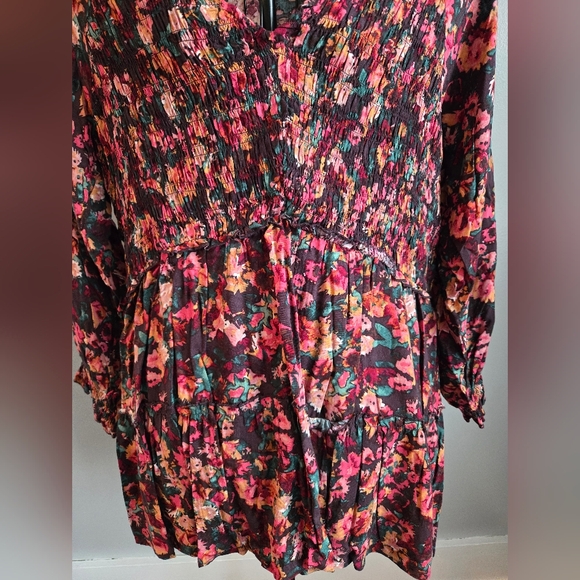 Maurices Floral Smocked Tunic Blouse - Picture 6 of 9